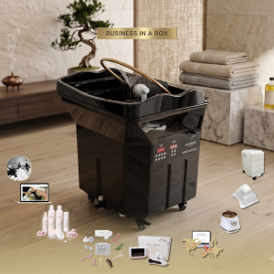 6 BUSINESS IN A BOX: Black Non-Plumbed 60L Japanese Head Spa Unit Package