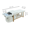 Japanese Head Spa White Full Bed Hybrid Unit with Gold Frame- PLUMBED (inc. Steamer, Steamer Hood & Water Heater)