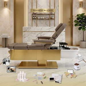 new unit business in a box BUSINESS IN A BOX: Japanese Head Spa Fawn Full Bed with integrated Foot Spa **HEIGHT ADJUSTABLE** with Electric Back Rest – PLUMBED
