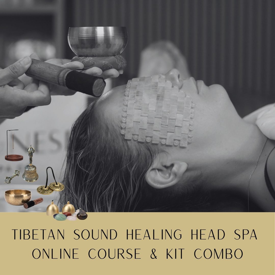 TSHS F2F ONLINE Tibetan Sound Healing Head Spa Course & Kit Combo